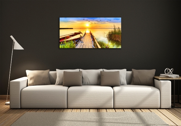 Bild auf glas Boot und Pier