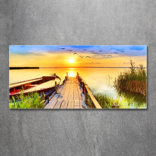 Bild auf glas Boot und Pier