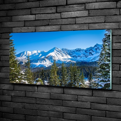 Foto glasbild Panorama der Tatra-Berge