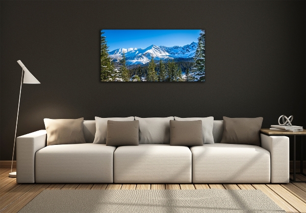 Foto glasbild Panorama der Tatra-Berge