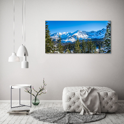 Foto glasbild Panorama der Tatra-Berge