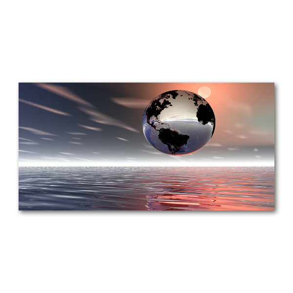 Foto glasbild Planet Erde