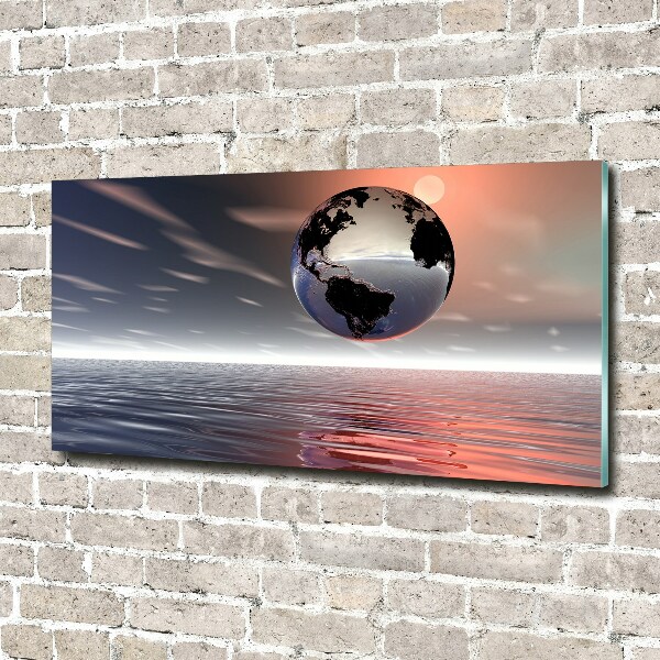 Foto glasbild Planet Erde