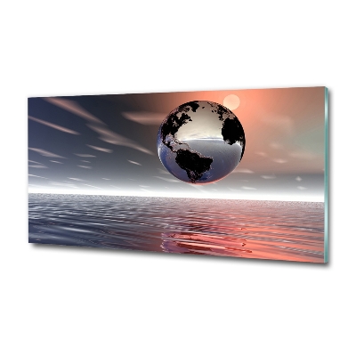 Foto glasbild Planet Erde