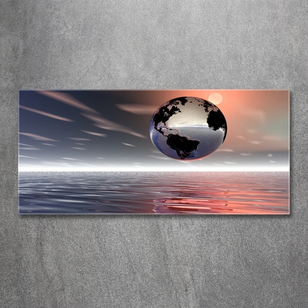 Foto glasbild Planet Erde