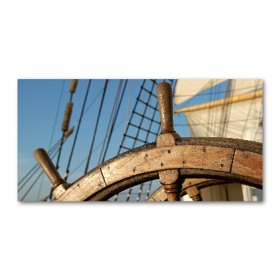 Bild auf glas Das Ruder einer Yacht