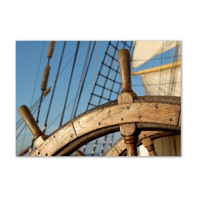 Bild auf glas Das Ruder einer Yacht