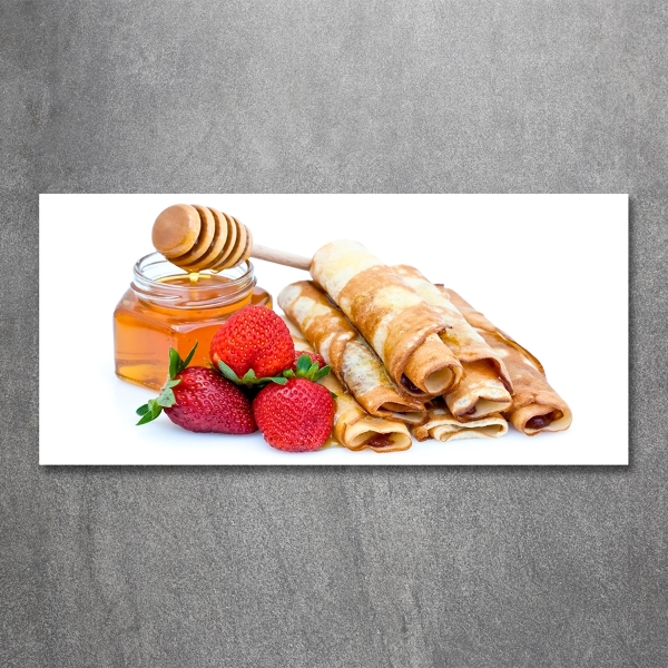 Bild auf glas Leckere Pfannkuchen