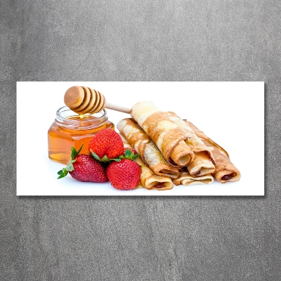 Bild auf glas Leckere Pfannkuchen