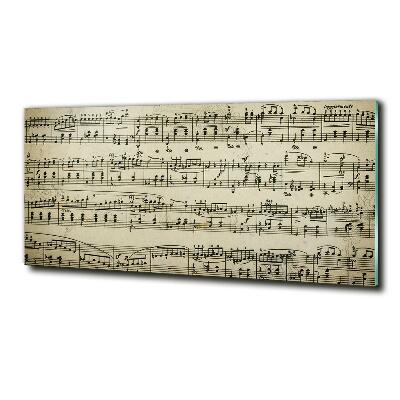 Foto glasbild Noten auf einem Stab