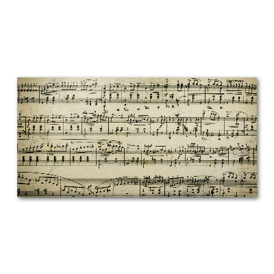 Foto glasbild Noten auf einem Stab