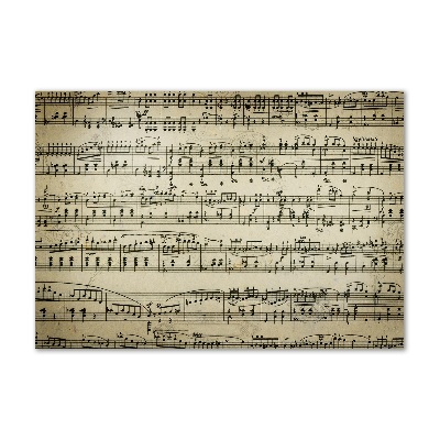 Foto glasbild Noten auf einem Stab