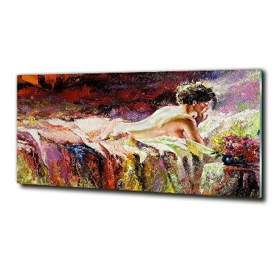 Foto glasbild Lügende Frau