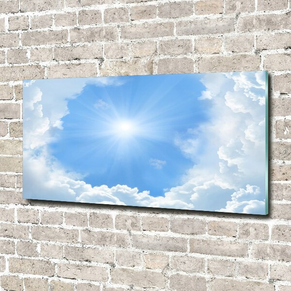 Glasbild Wolken am Himmel