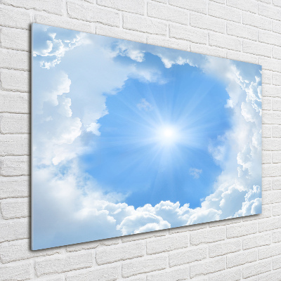 Glasbild Wolken am Himmel