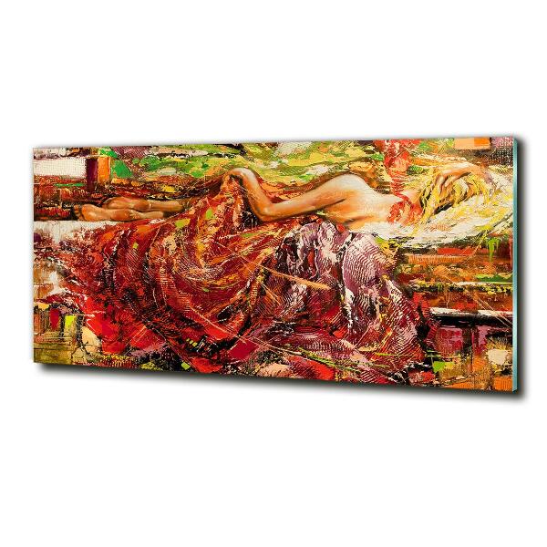 Bild auf glas Schlafende Frau