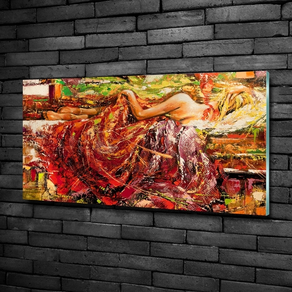 Bild auf glas Schlafende Frau