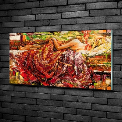 Bild auf glas Schlafende Frau