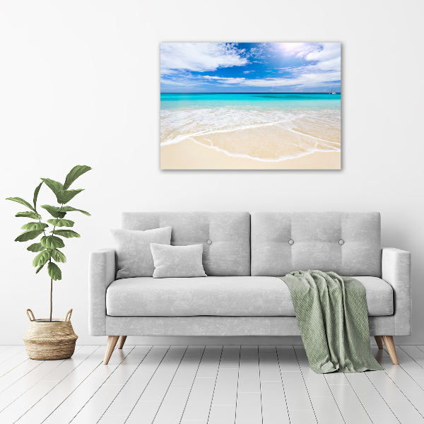 Foto glasbild Tropischer Strand