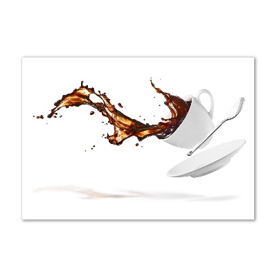 Foto glasbild verschütteter Kaffee