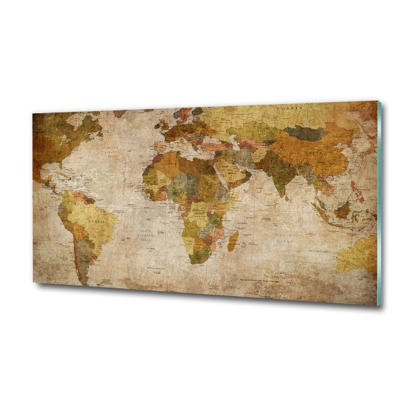 Foto glasbild Politische Karte