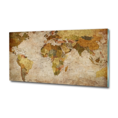 Foto glasbild Politische Karte