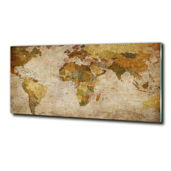 Foto glasbild Politische Karte