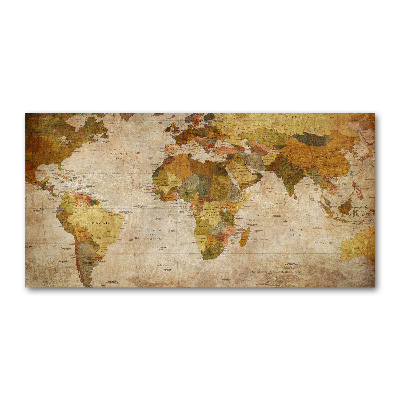 Foto glasbild Politische Karte