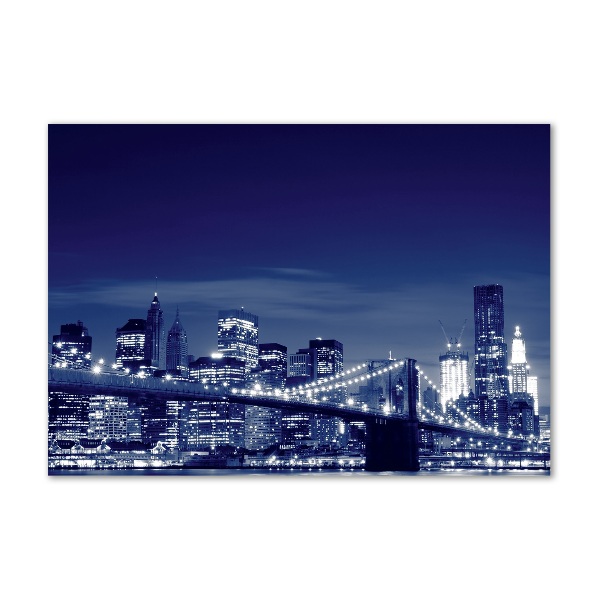 Bild auf glas New York bei Nacht