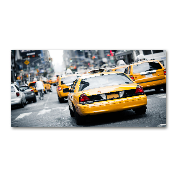 Glasbild New Yorker Taxis