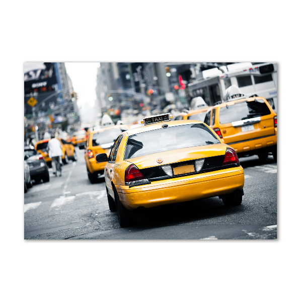 Glasbild New Yorker Taxis