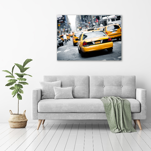 Glasbild New Yorker Taxis