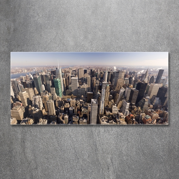 Foto glasbild New York aus der Vogelperspektive