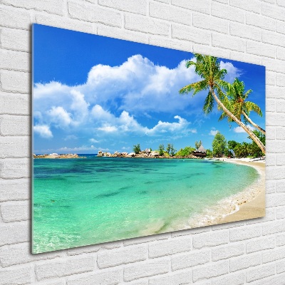 Bild auf glas Strand der Seychellen