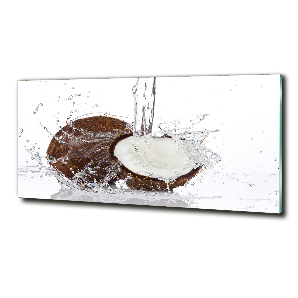 Foto glasbild Kokosnuss