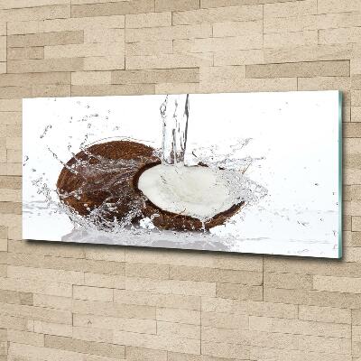 Foto glasbild Kokosnuss