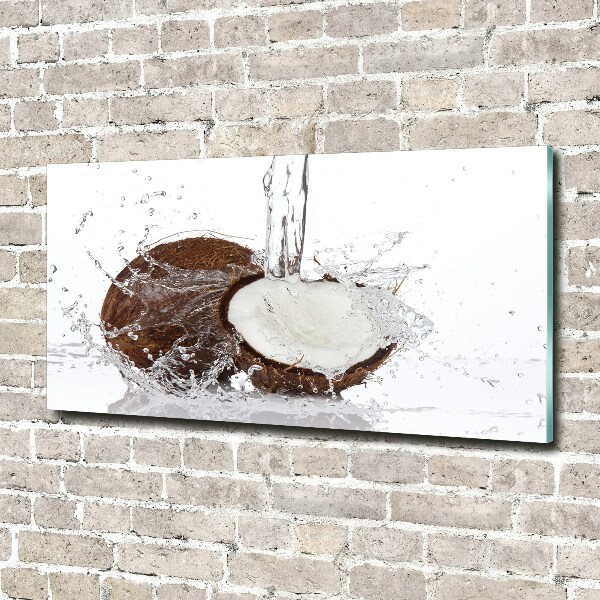 Foto glasbild Kokosnuss