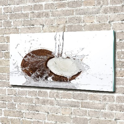 Foto glasbild Kokosnuss