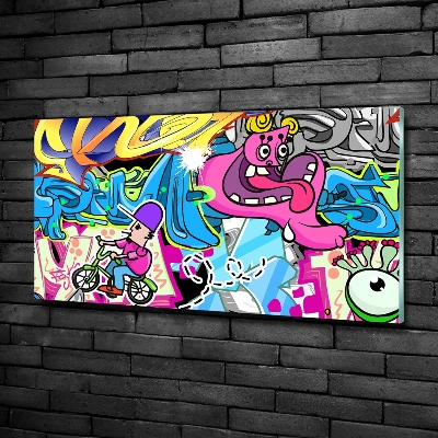 Foto glasbild Graffiti