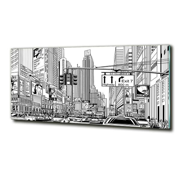 Glasbild Straßen von New York