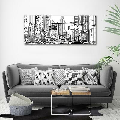 Glasbild Straßen von New York