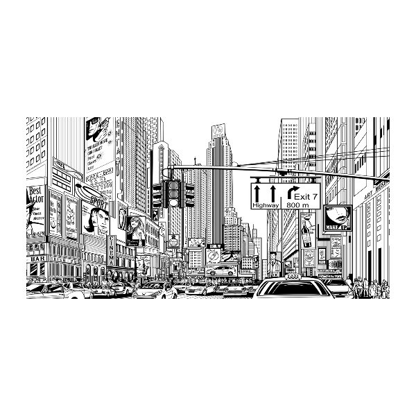 Glasbild Straßen von New York