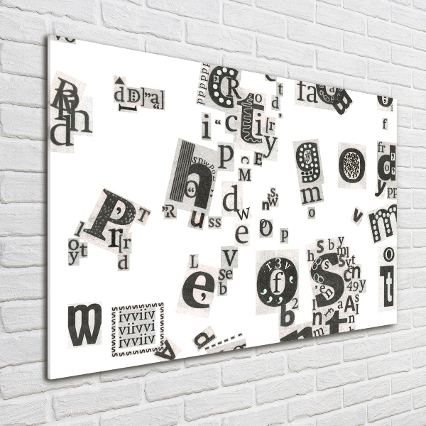 Foto glasbild Leserbriefe aus einer Zeitung