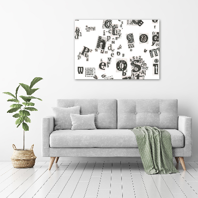 Foto glasbild Leserbriefe aus einer Zeitung