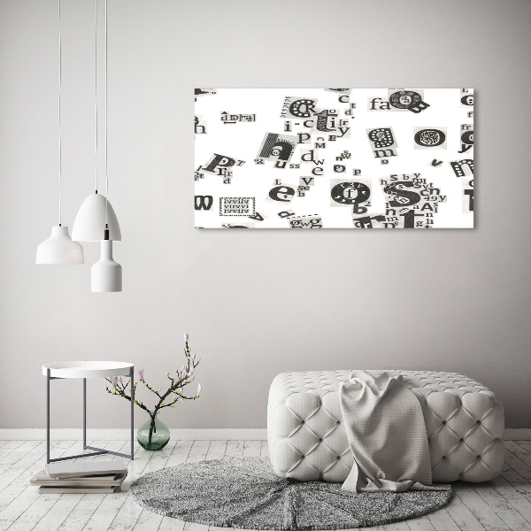 Foto glasbild Leserbriefe aus einer Zeitung