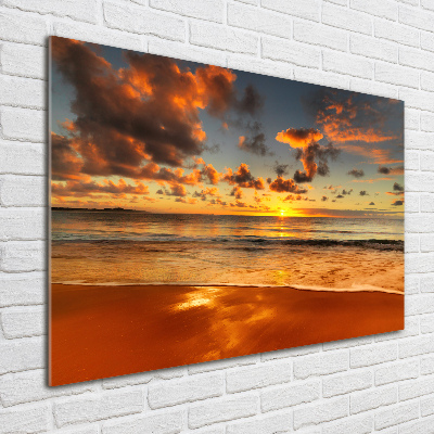 Bild auf glas Sunset Beach