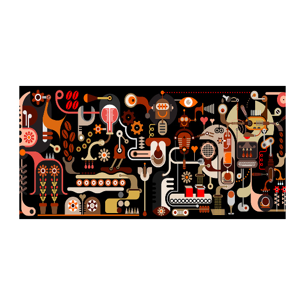 Bild auf glas Kaffeeproduktion