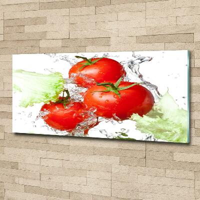 Foto glasbild Tomaten und Salat