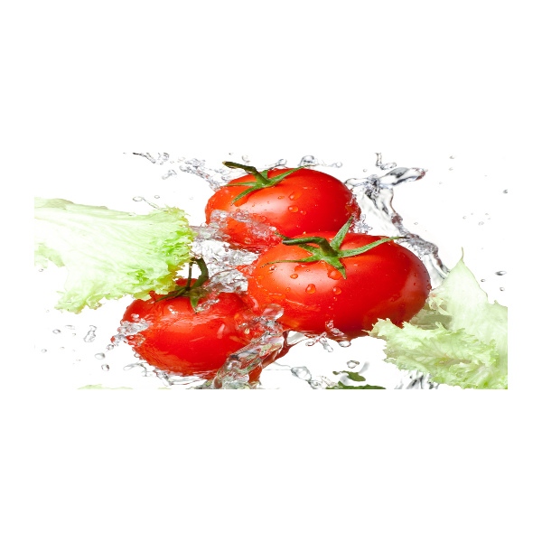 Foto glasbild Tomaten und Salat