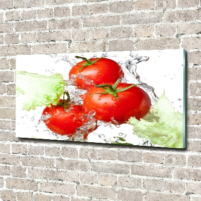 Foto glasbild Tomaten und Salat